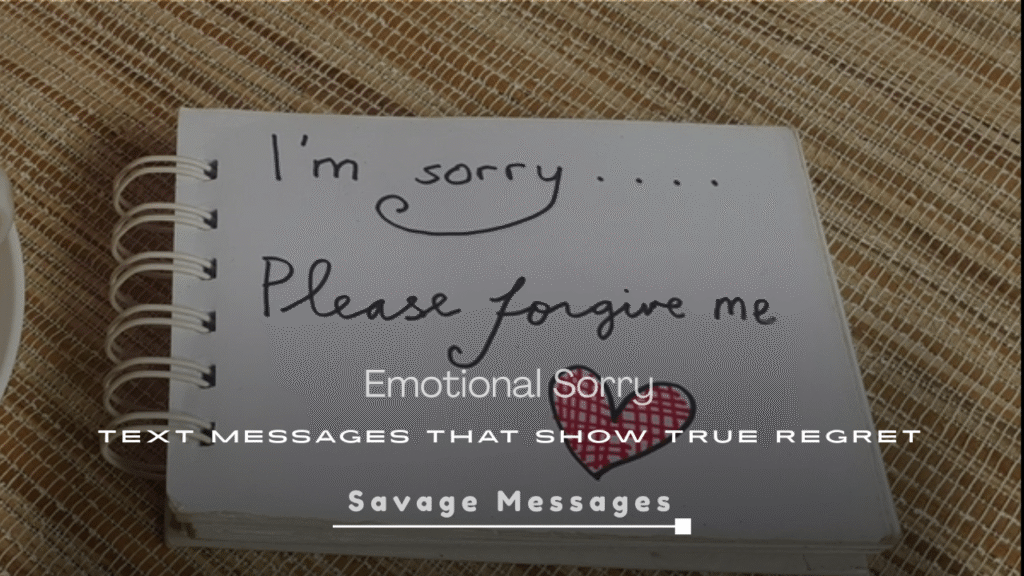 Emotional Sorry Text Messages That Show True Regret